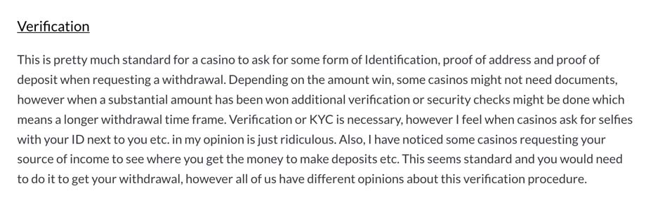 about verification